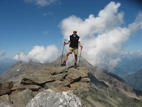 High above the valley floor in the Austrian Alps