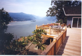 Blick auf den Columbia River, Grenze Oregon / Washington